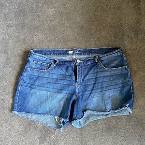 Denim cutoff shorts